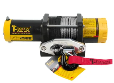 Cabrestante T-MAX ATW-2500 cab.sintético 12v de 1.135kg
