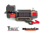 Cabrestante T-MAX 12500 Muscle-Lift 12v cab.sintético enfundado