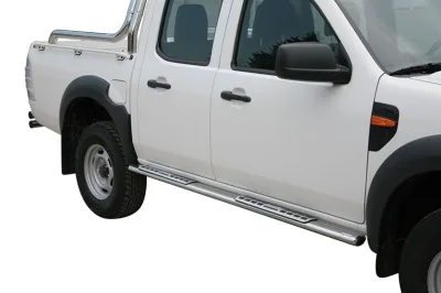 Estribos tubo Inox ovalados tipo DSP RANGER 2006-2009 Dob.cab.