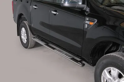 Estribos tubo Inox ovalados tipo DSP RANGER 2012-2022 dob.cab.