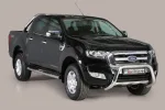 Estribos tubo Inox 76mm con pisantes RANGER 2012-2022 dob.cab.