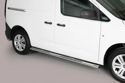 Estribos tubo Inox ovalados con pisantes CADDY desde 2021