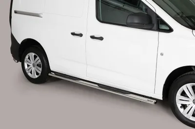 Estribos tubo Inox ovalados con pisantes CADDY desde 2021
