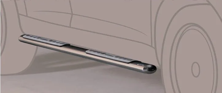 Estribos tubo Inox ovalados con pisantes TOUAREG 2003-2010