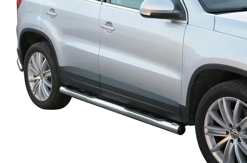 Estribos tubo Inox 76mm con pisantes TIGUAN 2007-2011