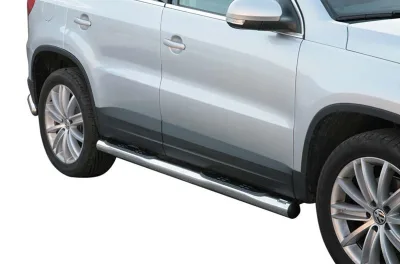 Estribos tubo Inox 76mm con pisantes TIGUAN 2007-2011