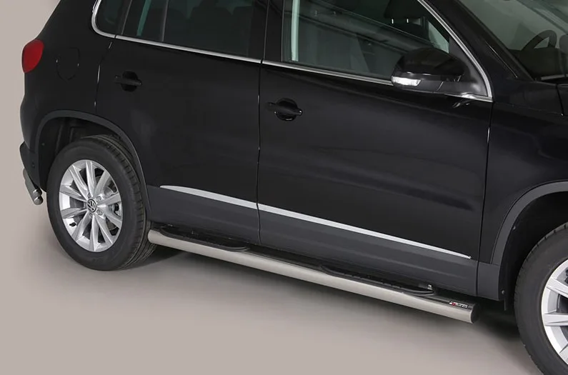 Estribos tubo Inox 76mm con pisantes TIGUAN 2011-2016