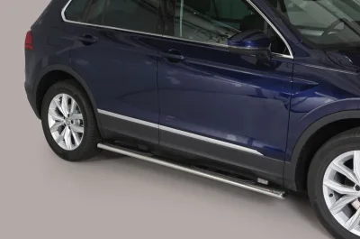 Estribos tubo Inox ovalados con pisantes TIGUAN desde 2017