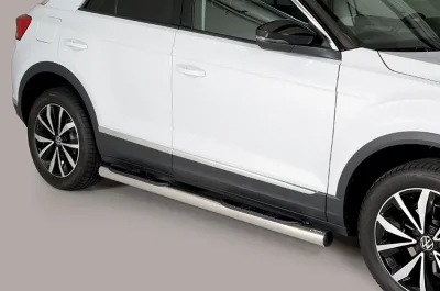 Estribos tubo Inox 76mm con pisantes T-ROC 2017-