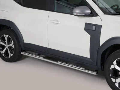 Estribos tubo Inox ovalados con pisantes DUSTER 2024-