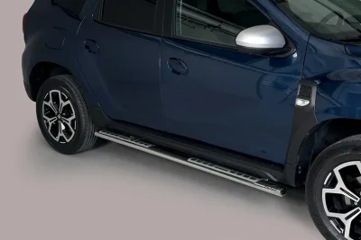 Estribos tubo Inox ovalados con pisantes DUSTER 2017-2024