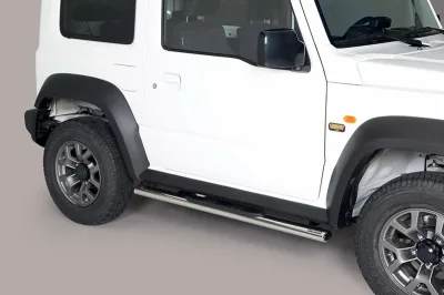 Estribos tubo Inox ovalados con pisantes JIMNY 2018-