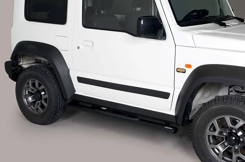Estribos tubo Inox ovalados con pisantes JIMNY 2018-