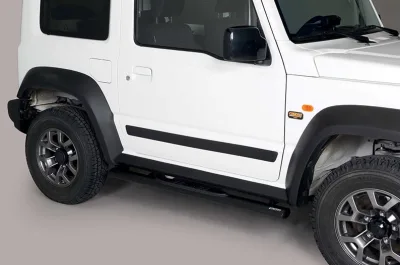 Estribos tubo Inox ovalados con pisantes JIMNY 2018-
