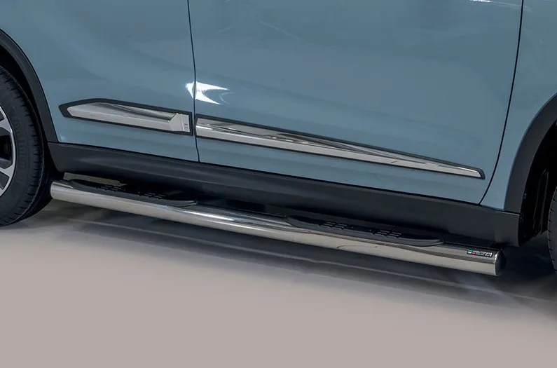 Estribos tubo Inox 76mm con pisantes VITARA 2019-