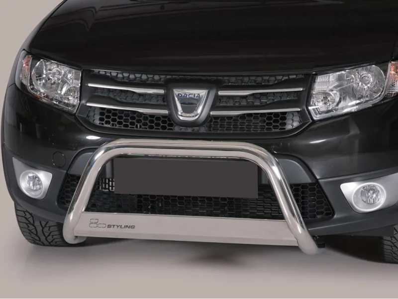 Defensa central Inox 63mm con CE SANDERO STEPWAY 2013-2020