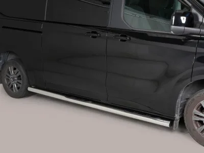 Estribos tubo Inox 76mm con pisantes TRANSIT CUSTOM 2023-