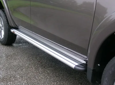 Estribos plataforma Aluminio STD L200 2019-2024 Doble cabina