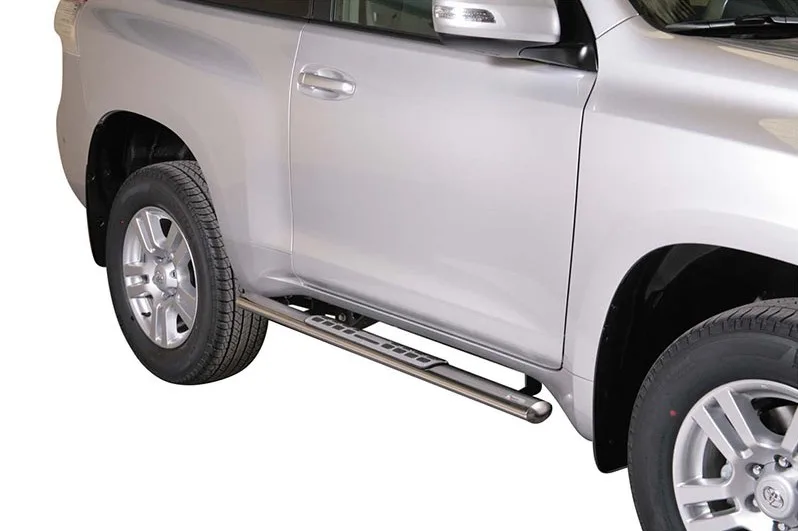 Estribos tubo Inox ovalados con pisantes LAND CRUISER J15 2009- 3P