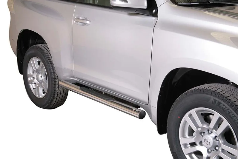 Estribos tubo Inox 76mm con pisantes LAND CRUISER J15 3P