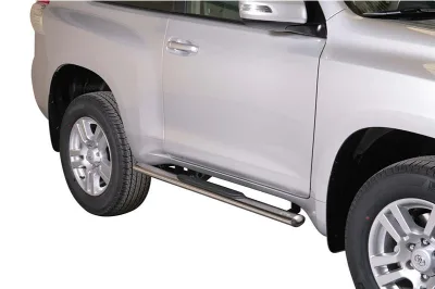 Estribos tubo Inox ovalados con pisantes LAND CRUISER J15 3P