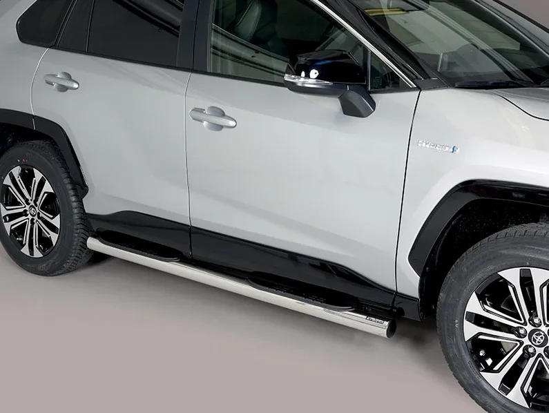 Estribos tubo Inox 76mm con pisantes RAV4 2019-