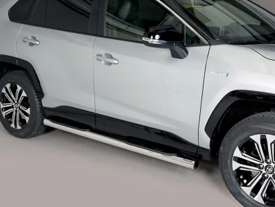 Estribos tubo Inox 76mm con pisantes RAV4 2019-