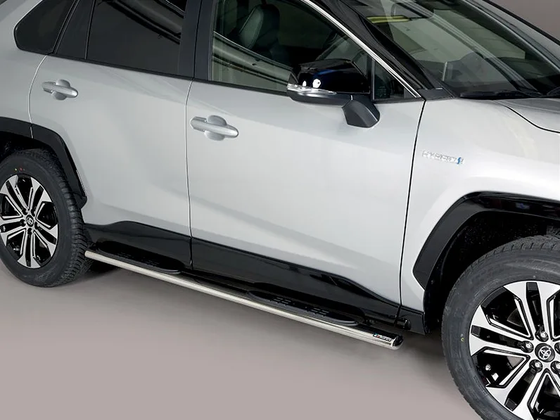 Estribos tubo Inox ovalados con pisantes RAV4 2019-