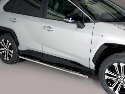 Estribos tubo Inox ovalados con pisantes RAV4 2019-