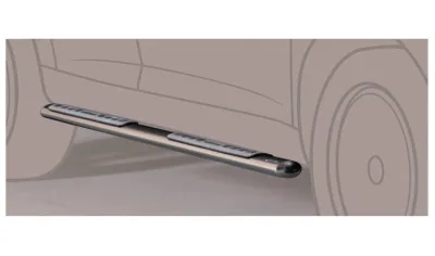 Estribos tubo Inox ovalados con pisantes C-CROSSER 2007-