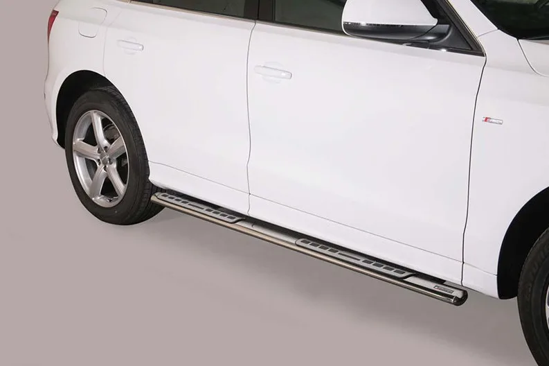 Estribos tubo Inox ovalados con pisantes AUDI Q5 2008-2017