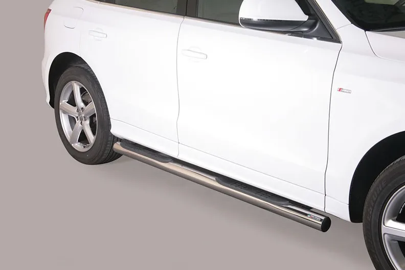 Estribos tubo Inox 76mm con pisantes AUDI Q5 2008-2017