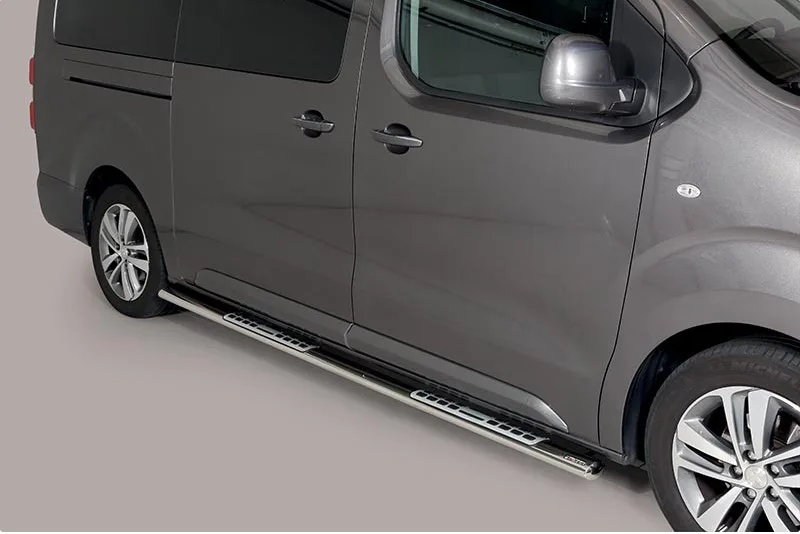 Estribos tubo Inox ovalados con pisantes JUMPY 2016-(LWB)
