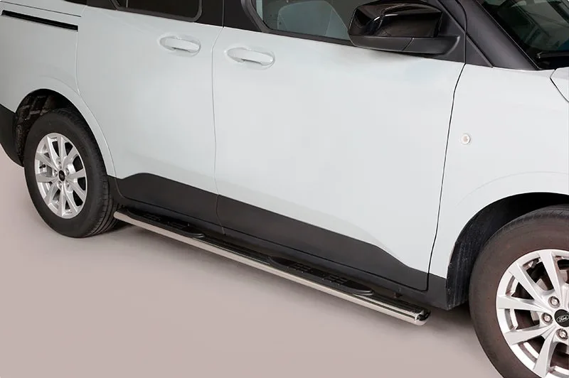 Estribos tubo Inox ovalados con pisantes TRANSIT COURIER 2024-
