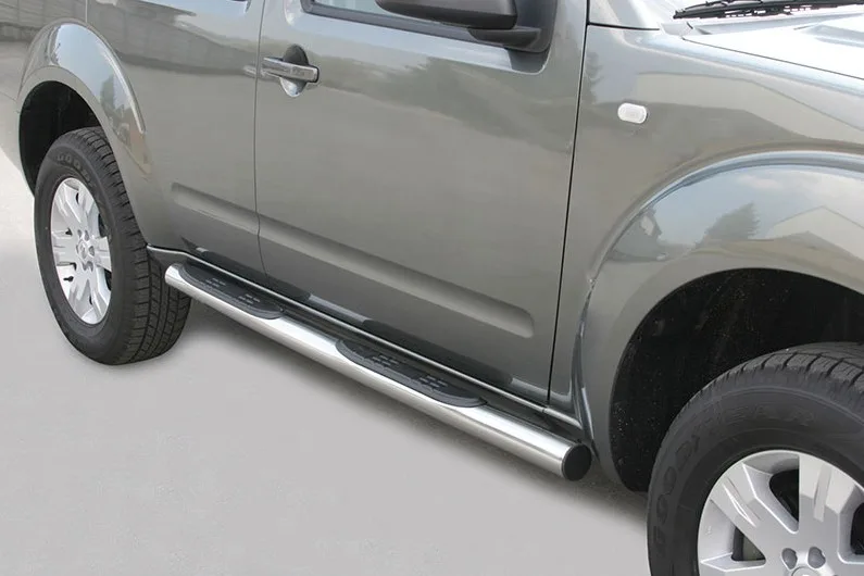 Estribos tubo Inox 76mm con pisantes PATHFINDER R51 2005-2010