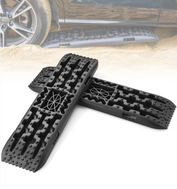 Planchas desatasco 4x4 Negras con base para gato